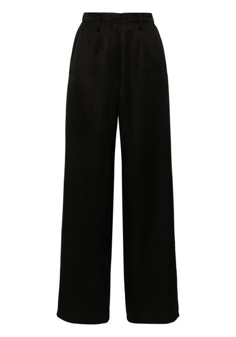 Pantaloni a palazzo con vita elasticizzata in nero Forte forte - donna FORTE FORTE | Pantaloni | 128338013